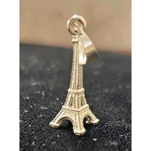 Eiffel Tower Silver Charm Paris Love 925 - Picture 1 of 7